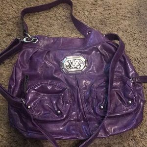 Purple leather kathy van zeeland purse